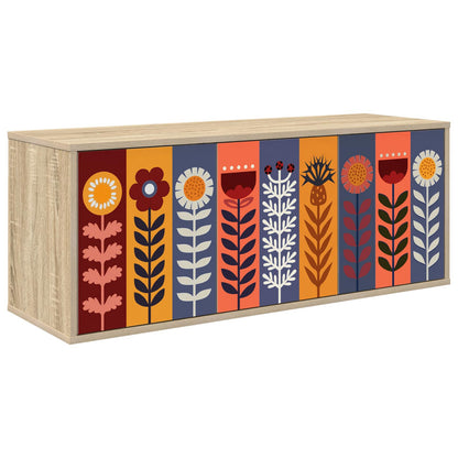 vidaXL Wall-mounted TV Cabinet ESSEN 102 x 33 x 40 cm Sonoma Oak