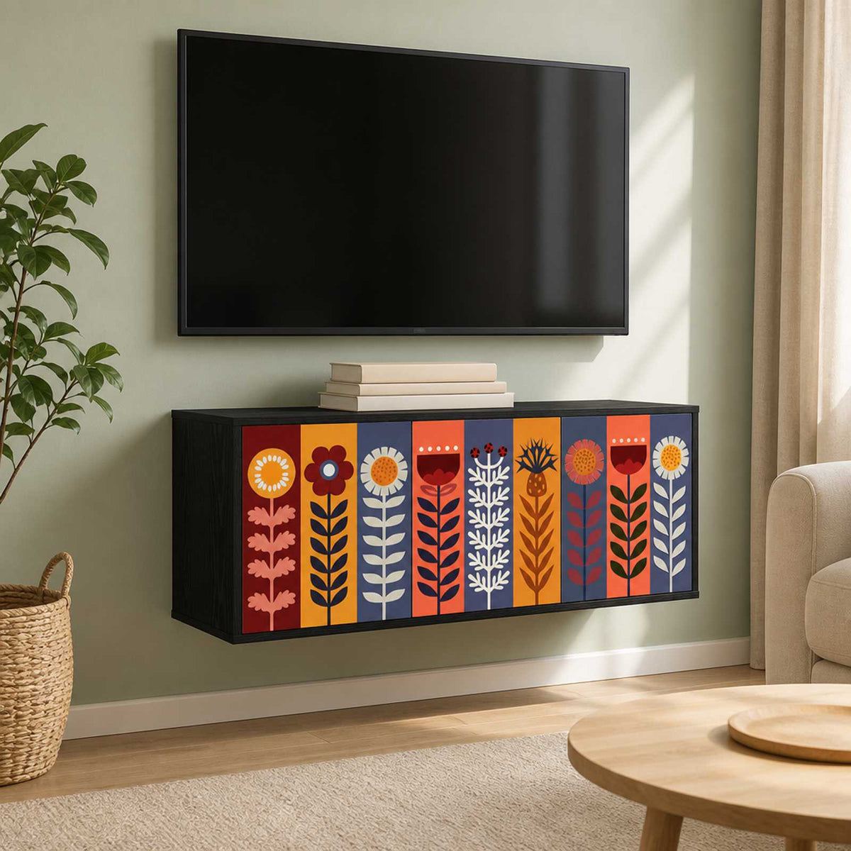 vidaXL Wall-mounted TV Cabinet ESSEN 102 x 33 x 40 cm Black Oak