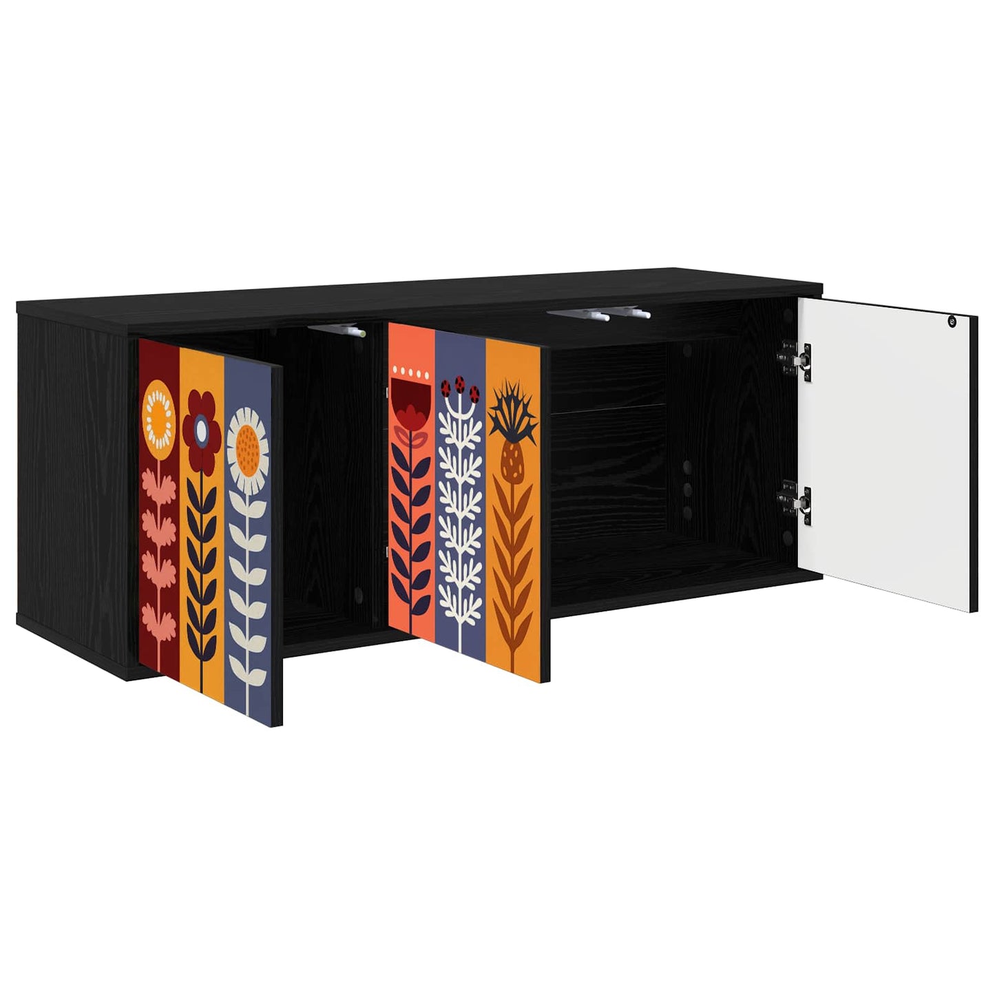 vidaXL Wall-mounted TV Cabinet ESSEN 102 x 33 x 40 cm Black Oak