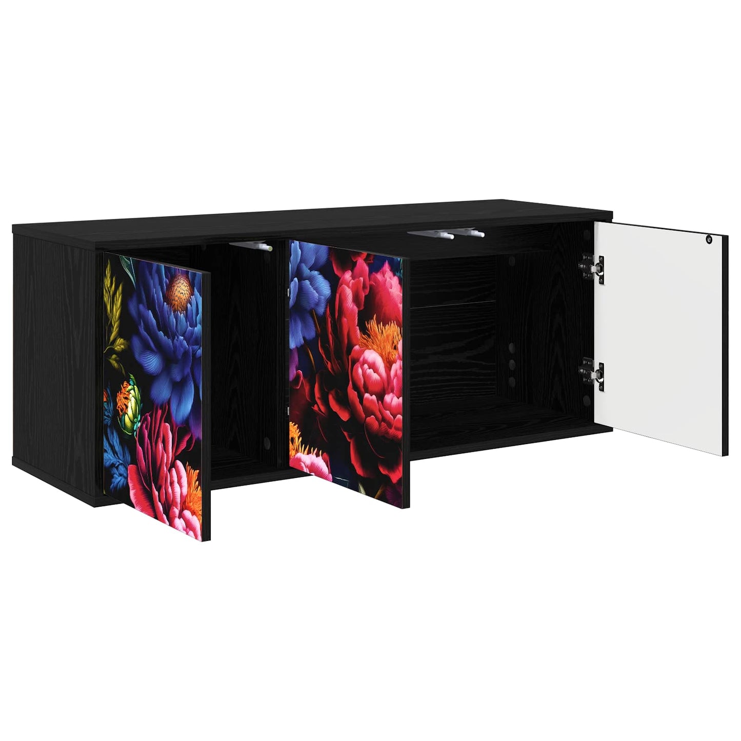 vidaXL Wall-mounted TV Cabinet KIEL 102 x 33 x 40 cm Black Oak