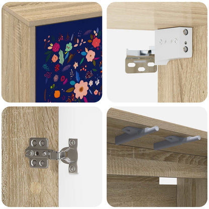 vidaXL Wall-mounted TV Cabinet MAINZ 102 x 33 x 40 cm Sonoma Oak