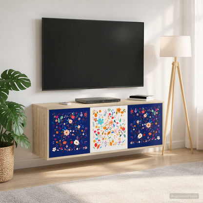 vidaXL Wall-mounted TV Cabinet MAINZ 102 x 33 x 40 cm Sonoma Oak