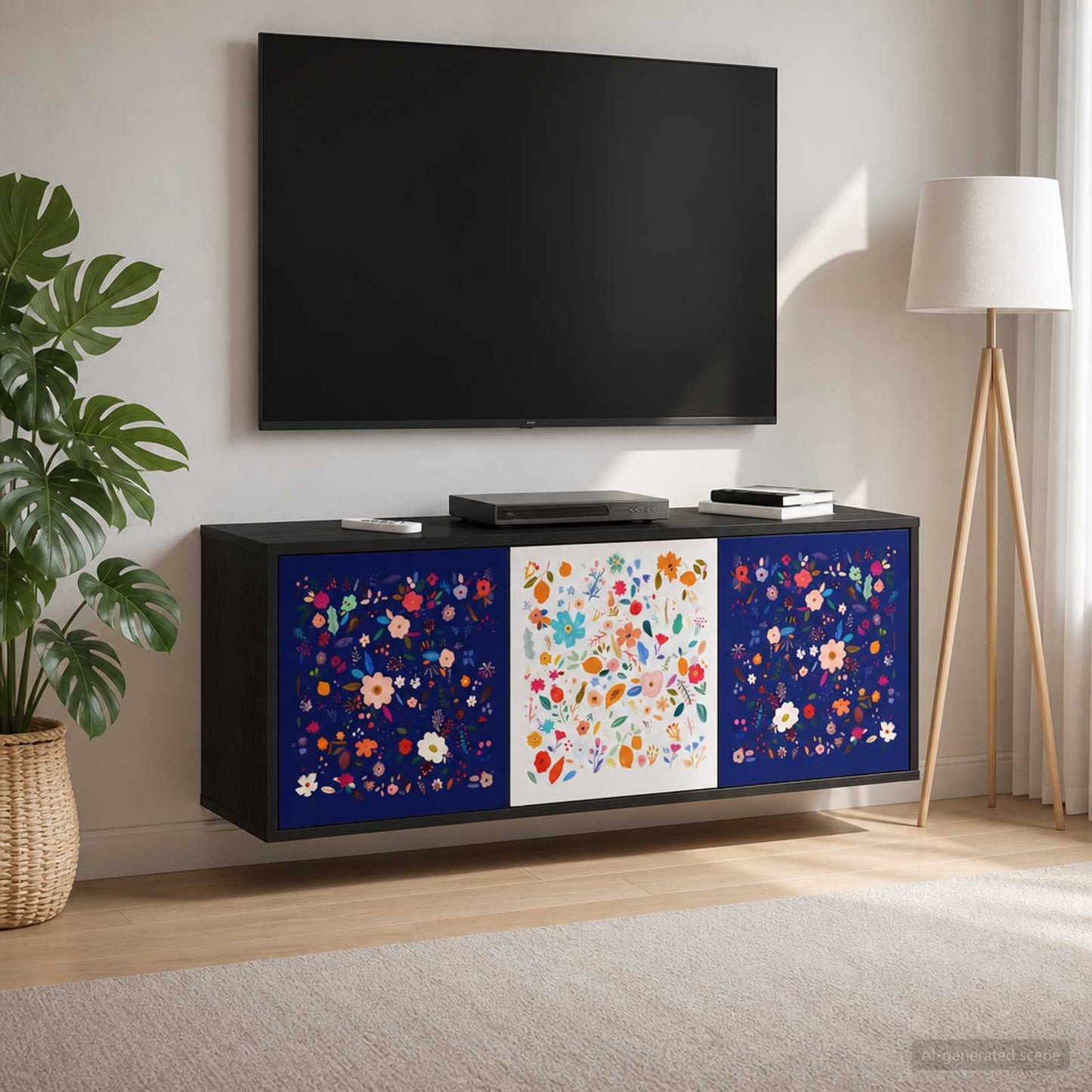 vidaXL Wall-mounted TV Cabinet MAINZ 102 x 33 x 40 cm Black Oak