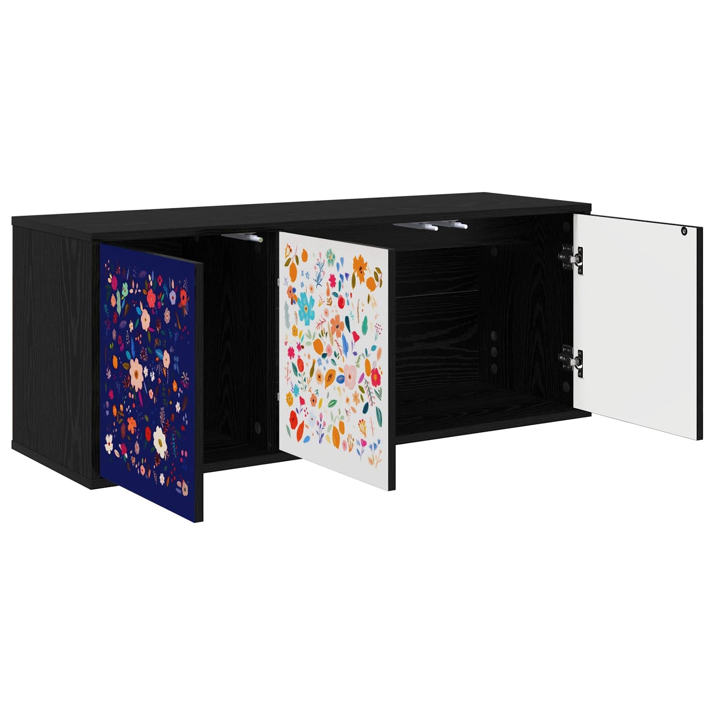 vidaXL Wall-mounted TV Cabinet MAINZ 102 x 33 x 40 cm Black Oak