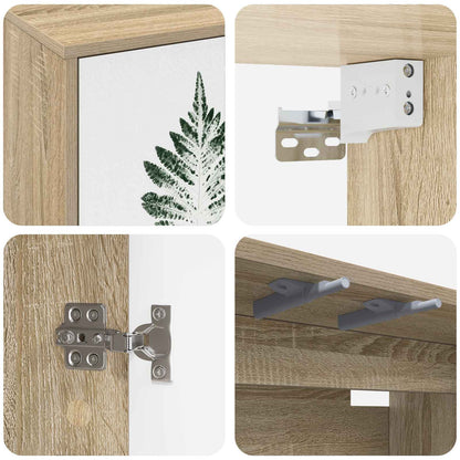 vidaXL Wall-mounted TV Cabinet HANAU 102 x 33 x 40 cm Sonoma Oak