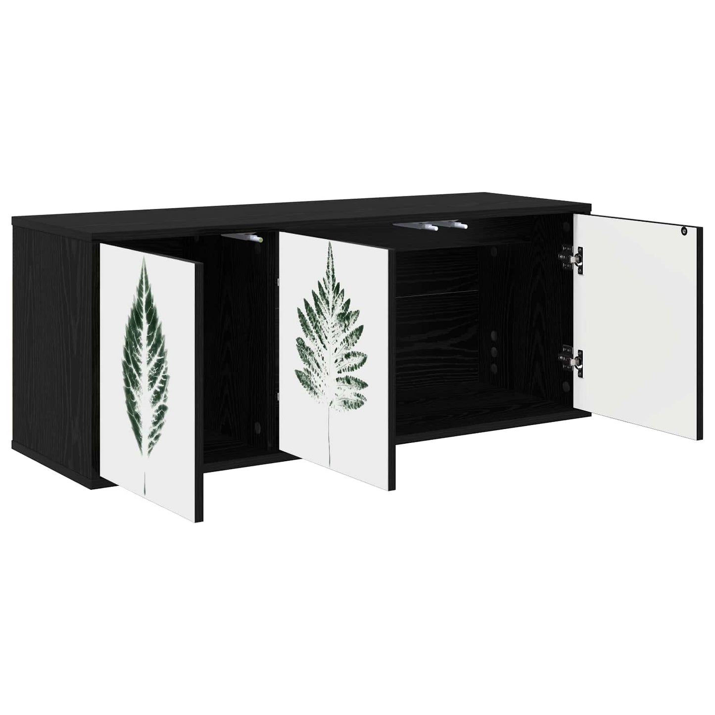 vidaXL Wall-mounted TV Cabinet HANAU 102 x 33 x 40 cm Black Oak