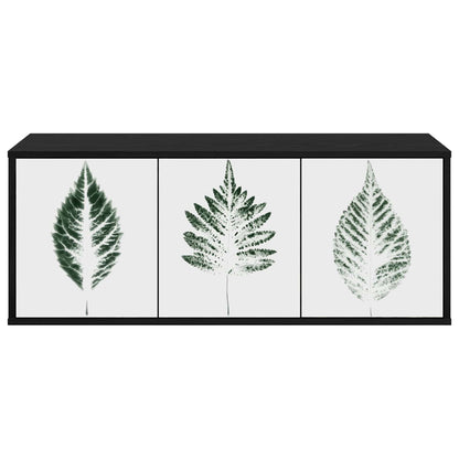 vidaXL Wall-mounted TV Cabinet HANAU 102 x 33 x 40 cm Black Oak
