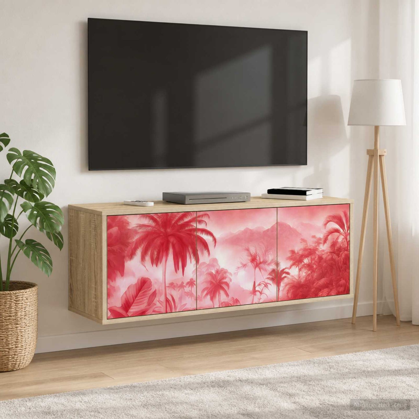 vidaXL Wall-mounted TV Cabinet AACHEN 102 x 33 x 40 cm Sonoma Oak