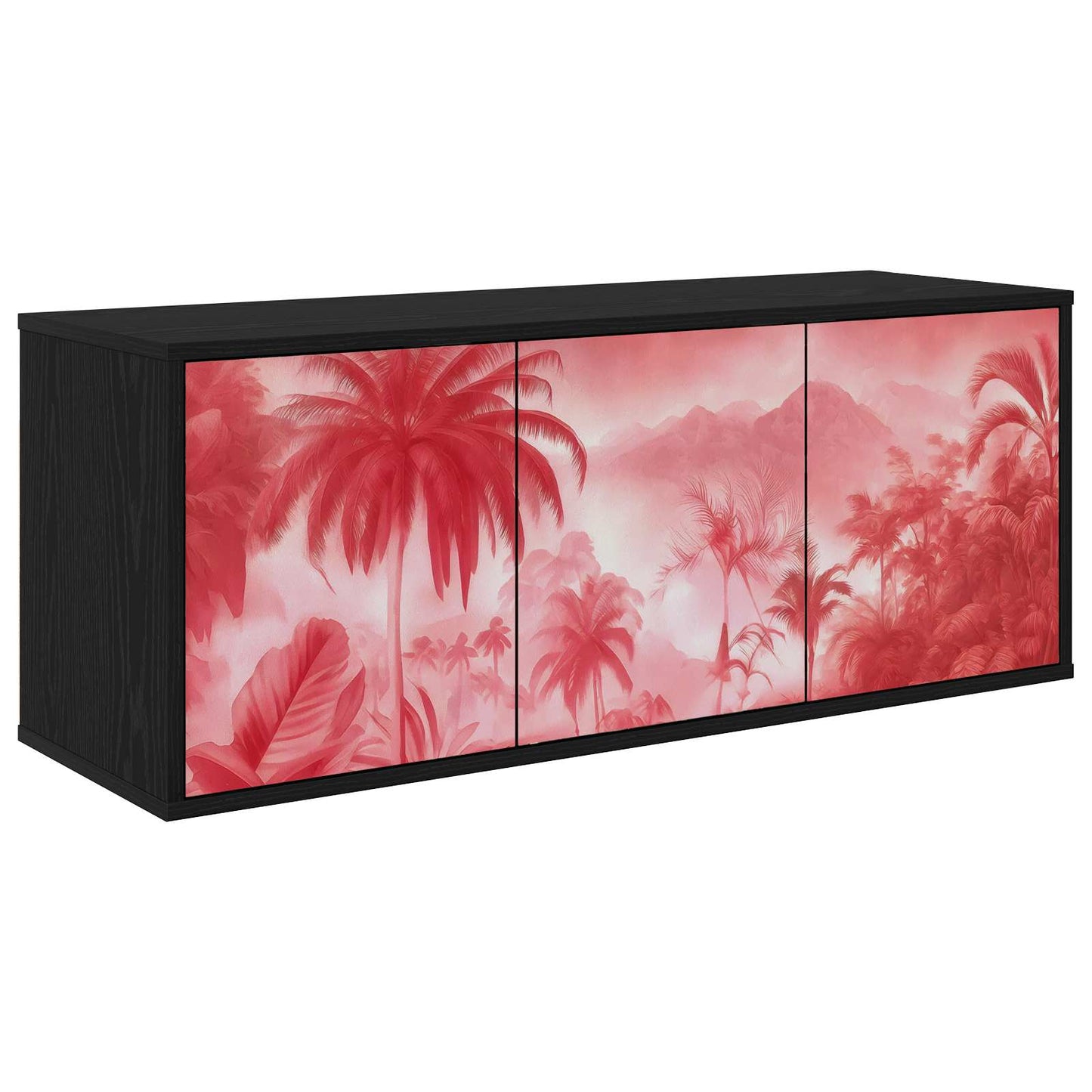 vidaXL Wall-mounted TV Cabinet AACHEN 102 x 33 x 40 cm Black Oak