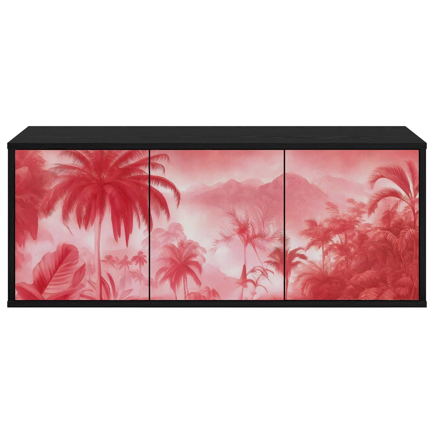 vidaXL Wall-mounted TV Cabinet AACHEN 102 x 33 x 40 cm Black Oak