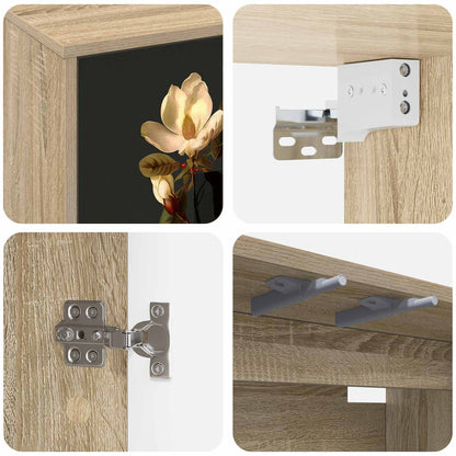 vidaXL Wall-mounted TV Cabinet BREMEN 102 x 33 x 40 cm Sonoma Oak