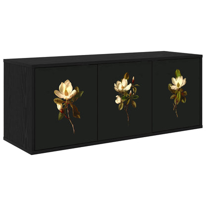 vidaXL Wall-mounted TV Cabinet BREMEN 102 x 33 x 40 cm Black Oak