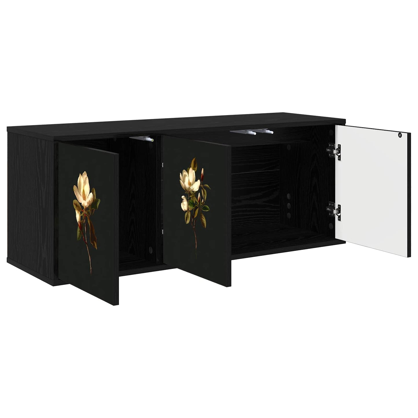 vidaXL Wall-mounted TV Cabinet BREMEN 102 x 33 x 40 cm Black Oak