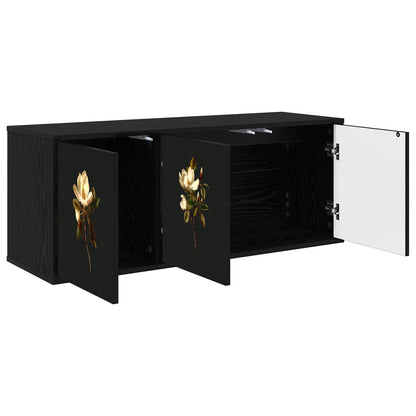 vidaXL Wall-mounted TV Cabinet BREMEN 102 x 33 x 40 cm Black Oak