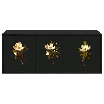 vidaXL Wall-mounted TV Cabinet BREMEN 102 x 33 x 40 cm Black Oak