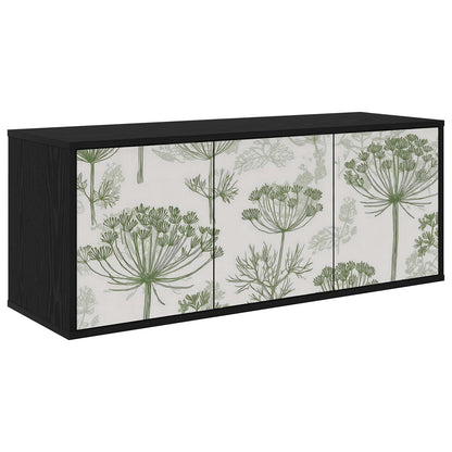 vidaXL Wall-mounted TV Cabinet GOTHA 102 x 33 x 40 cm Black Oak
