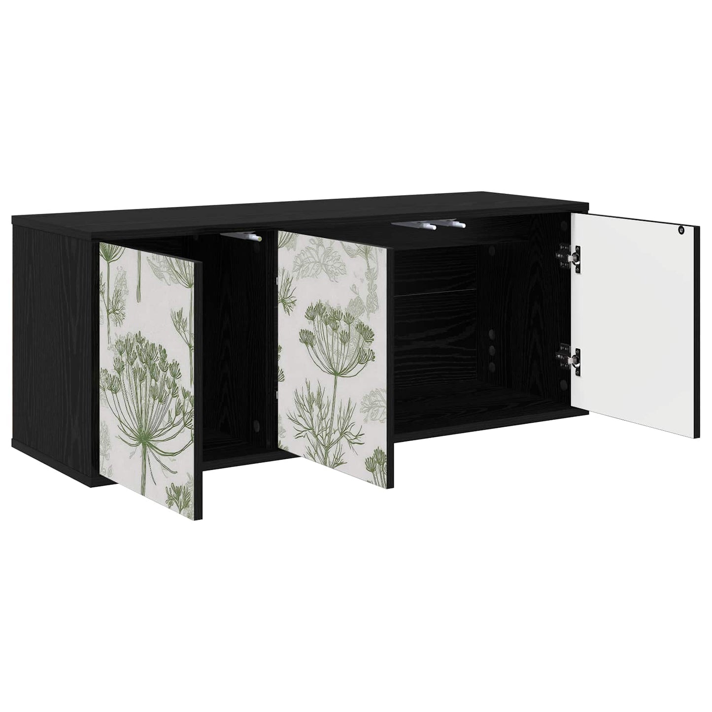 vidaXL Wall-mounted TV Cabinet GOTHA 102 x 33 x 40 cm Black Oak