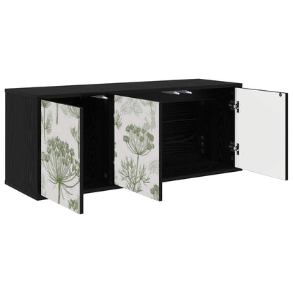 vidaXL Wall-mounted TV Cabinet GOTHA 102 x 33 x 40 cm Black Oak