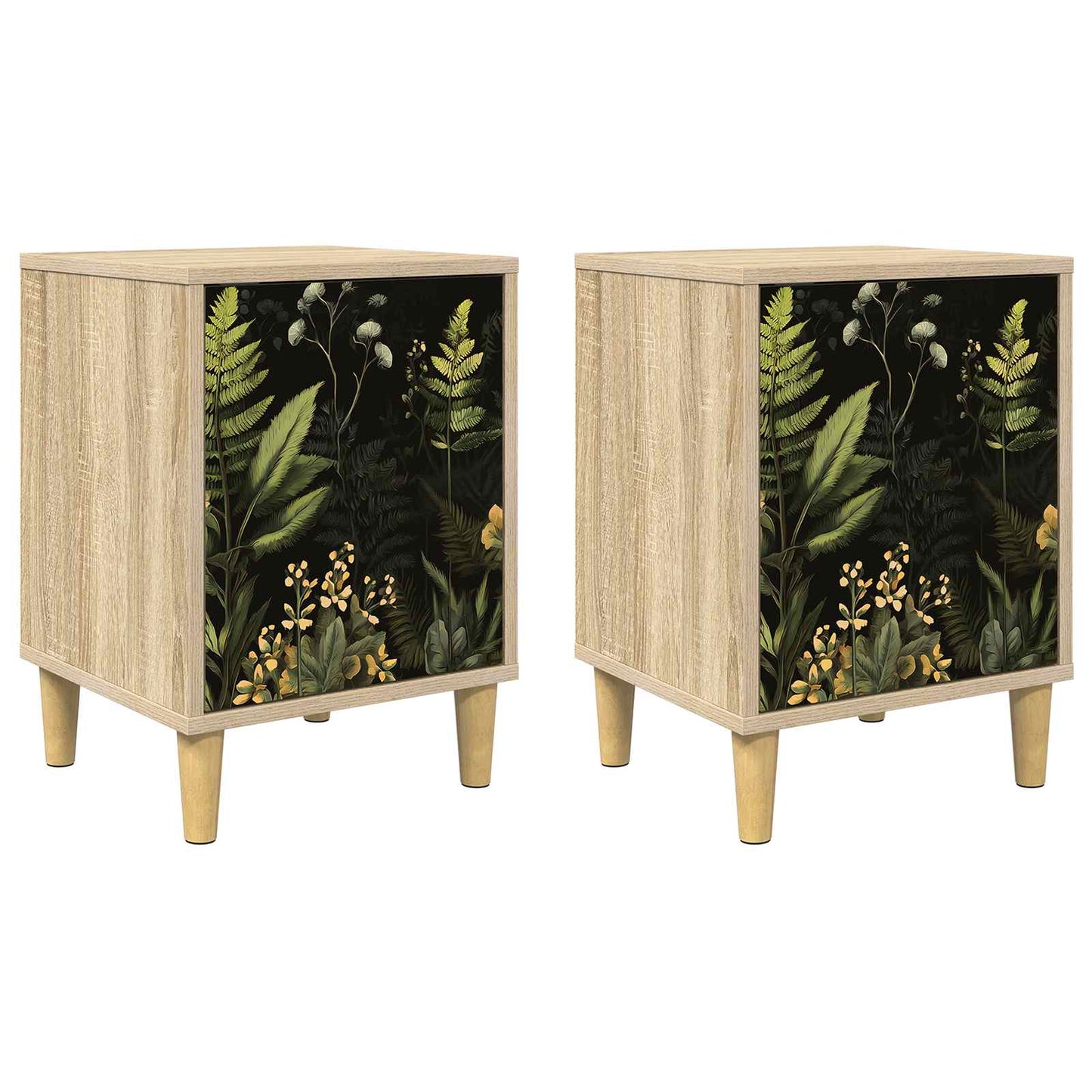 vidaXL Bedside Cabinet RHENEN 2 pcs Sonoma Oak 36 x 33 x 50 cm