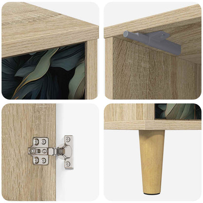 vidaXL Bedside Cabinet LOCHEM Sonoma Oak 36 x 33 x 50 cm