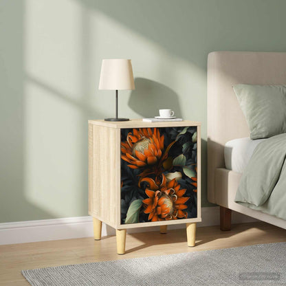 vidaXL Bedside Cabinet LOCHEM 2 pcs Sonoma Oak 36 x 33 x 50 cm