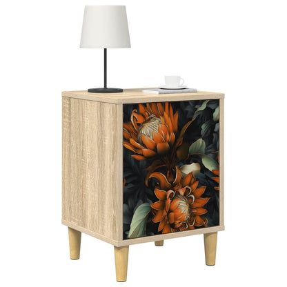 vidaXL Bedside Cabinet LOCHEM 2 pcs Sonoma Oak 36 x 33 x 50 cm
