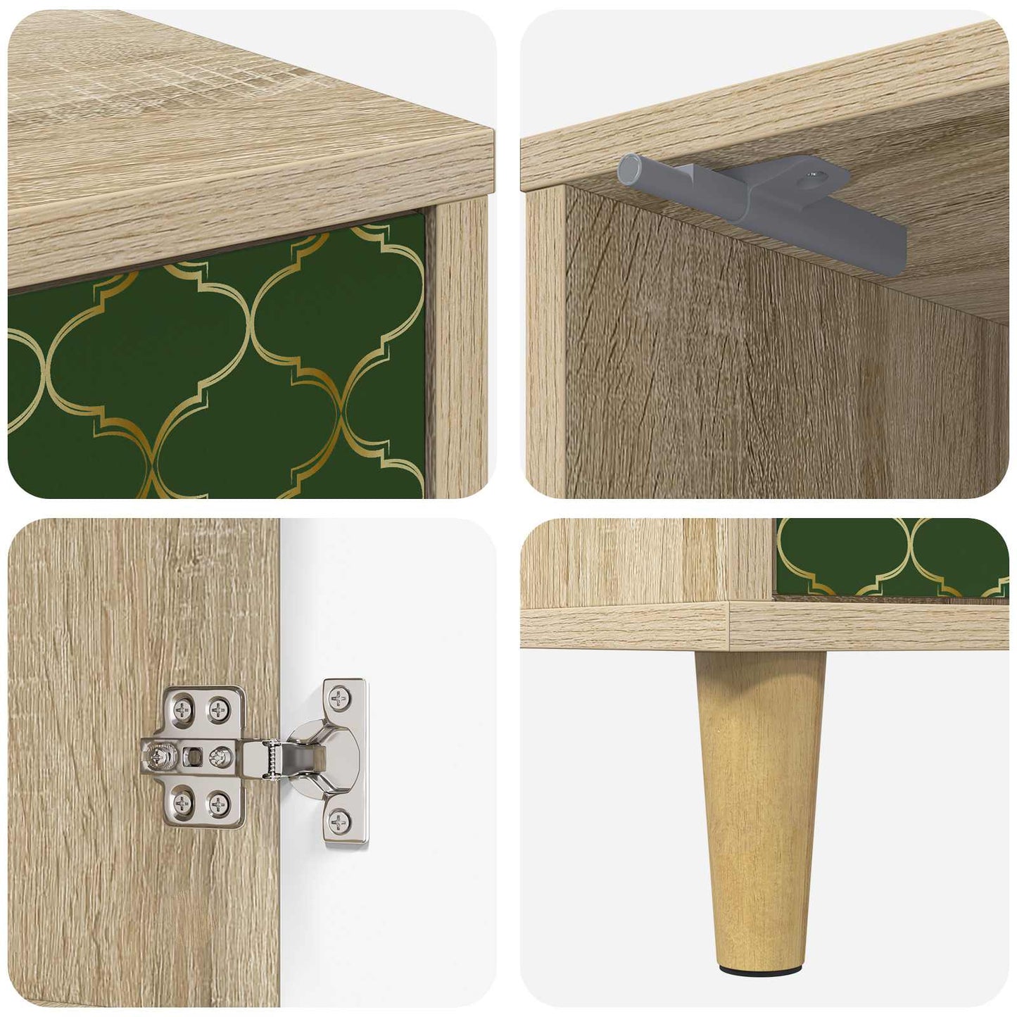 vidaXL Bedside Cabinet GELEEN 2 pcs Sonoma Oak 36 x 33 x 50 cm