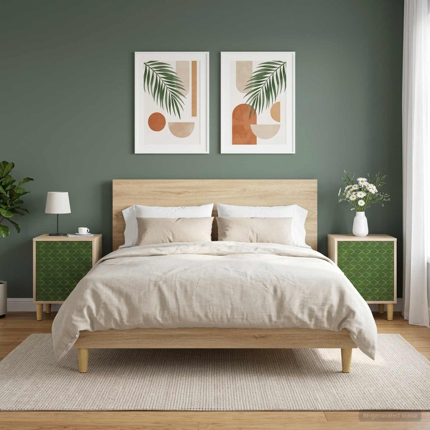 vidaXL Bedside Cabinet GELEEN 2 pcs Sonoma Oak 36 x 33 x 50 cm