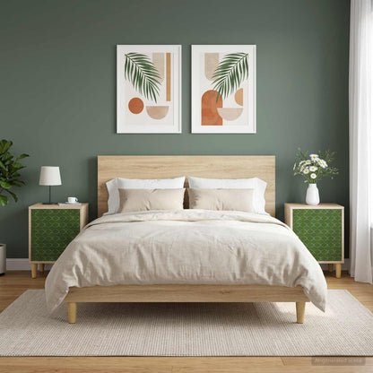 vidaXL Bedside Cabinet GELEEN 2 pcs Sonoma Oak 36 x 33 x 50 cm