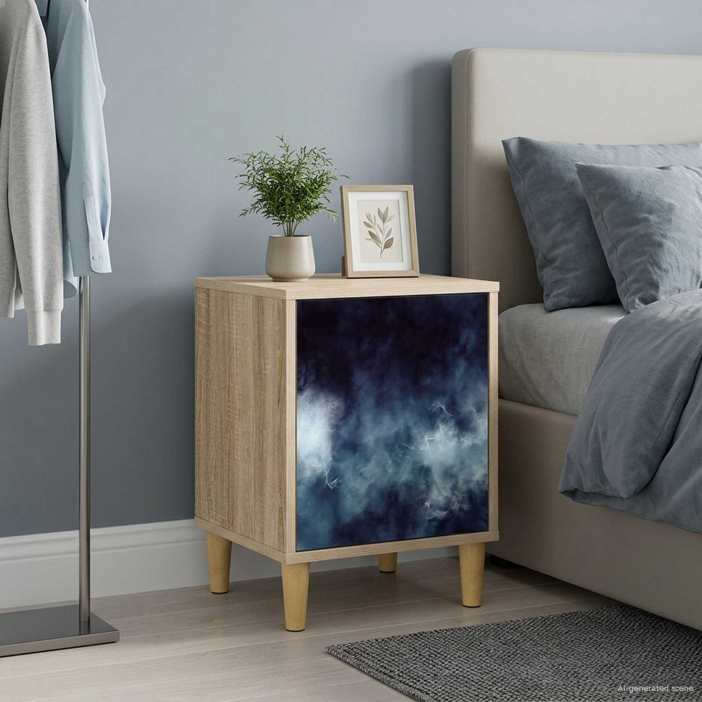 vidaXL Bedside Cabinet RAALTE Sonoma Oak 36 x 33 x 50 cm