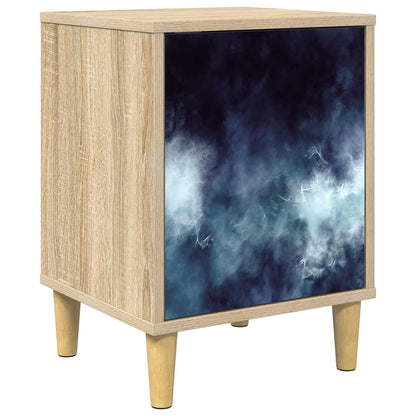 vidaXL Bedside Cabinet RAALTE Sonoma Oak 36 x 33 x 50 cm