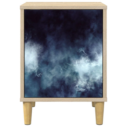 vidaXL Bedside Cabinet RAALTE Sonoma Oak 36 x 33 x 50 cm