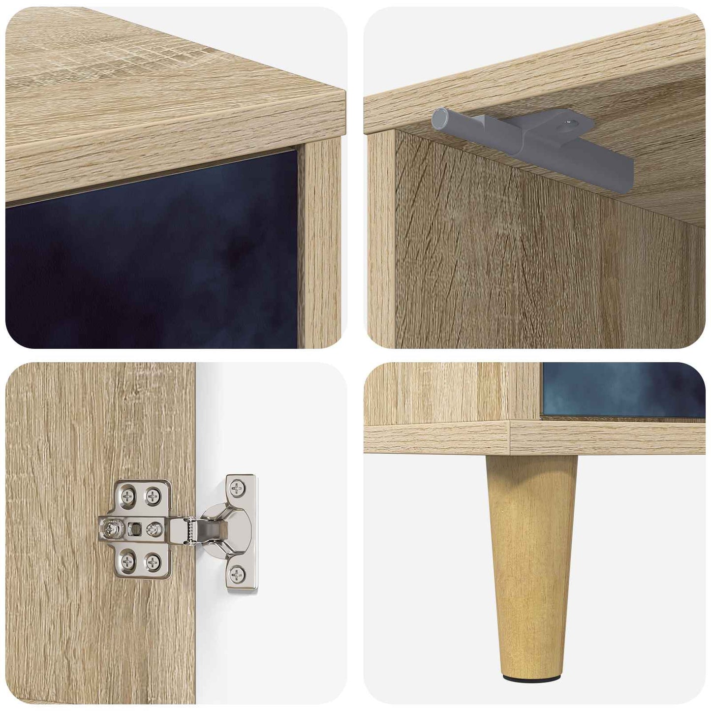 vidaXL Bedside Cabinet RAALTE 2 pcs Sonoma Oak 36 x 33 x 50 cm