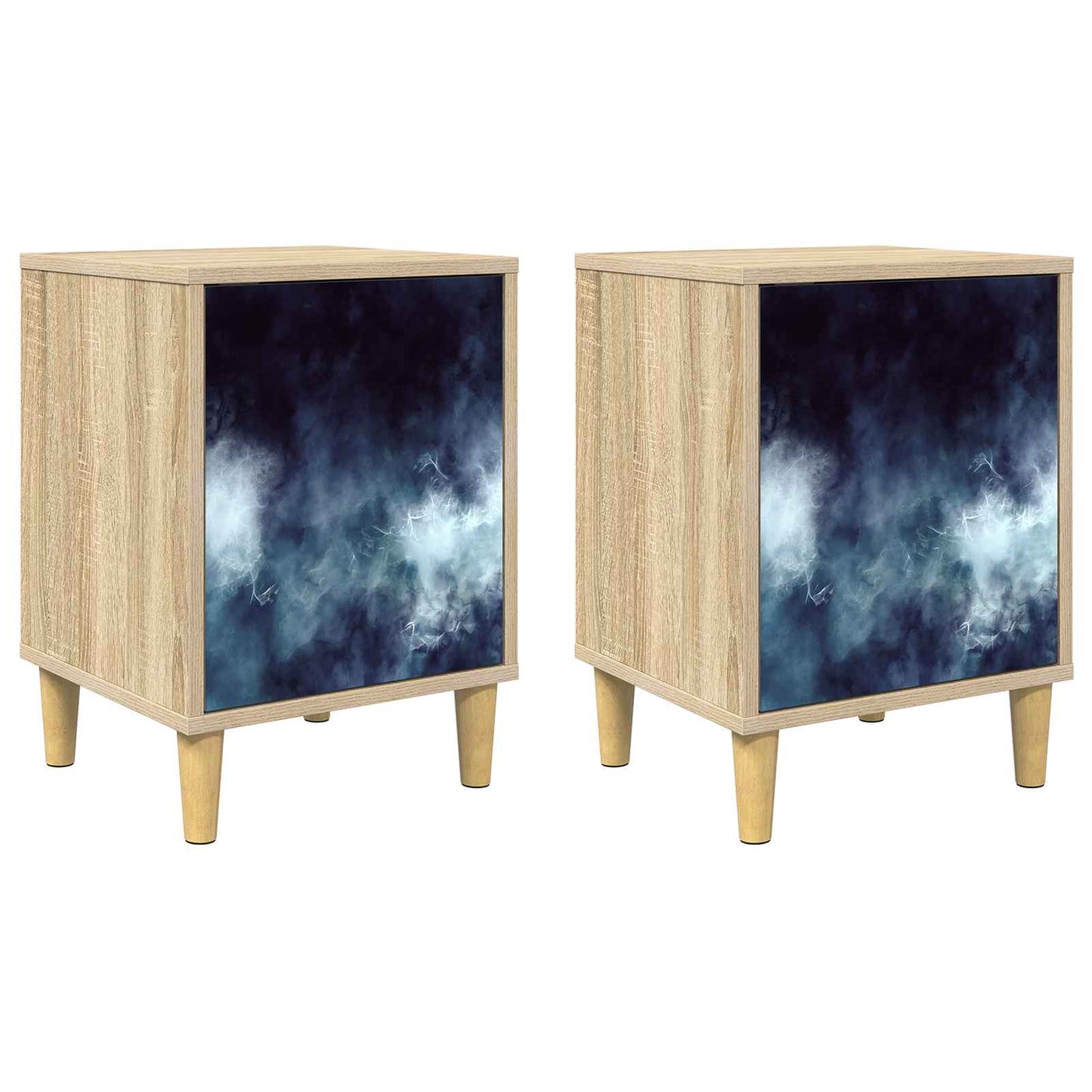 vidaXL Bedside Cabinet RAALTE 2 pcs Sonoma Oak 36 x 33 x 50 cm