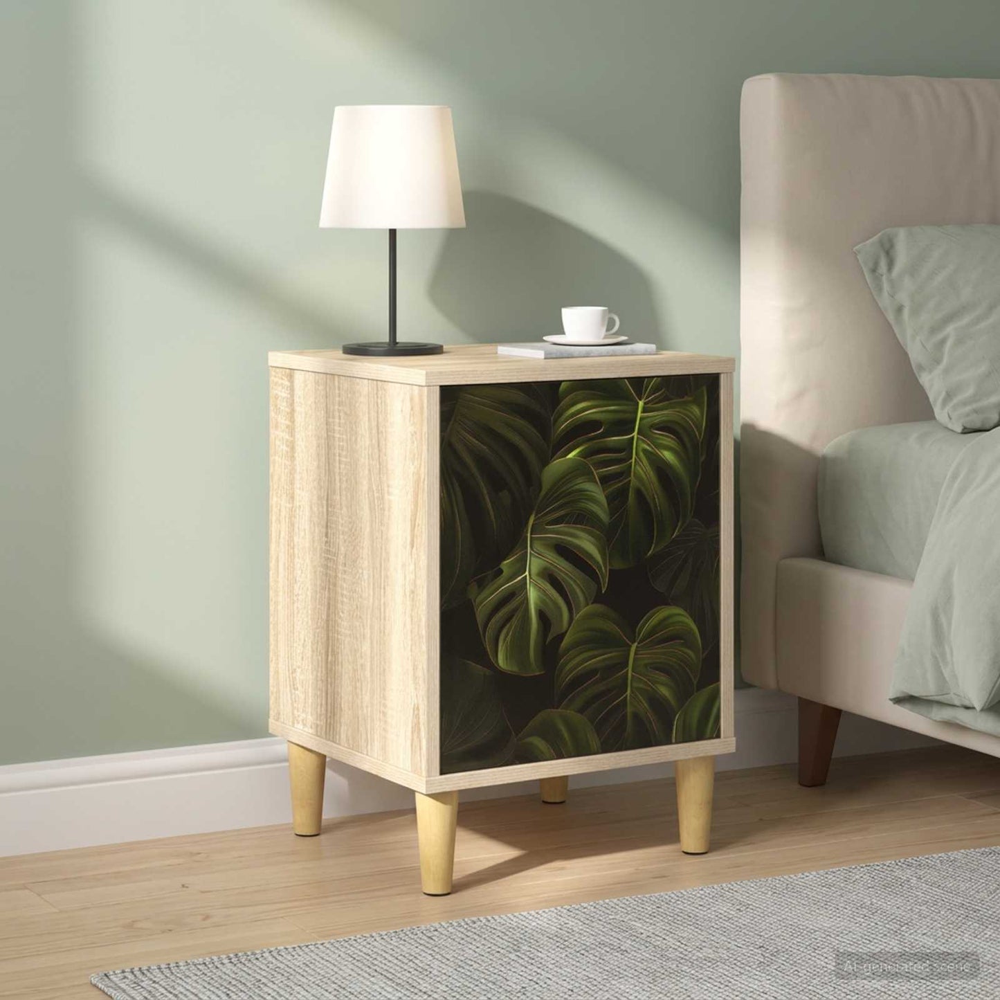 vidaXL Bedside Cabinet ELBURG 2 pcs Sonoma Oak 36 x 33 x 50 cm