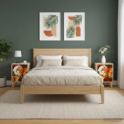 vidaXL Bedside Cabinet GENNEP 2 pcs Sonoma Oak 36 x 33 x 50 cm