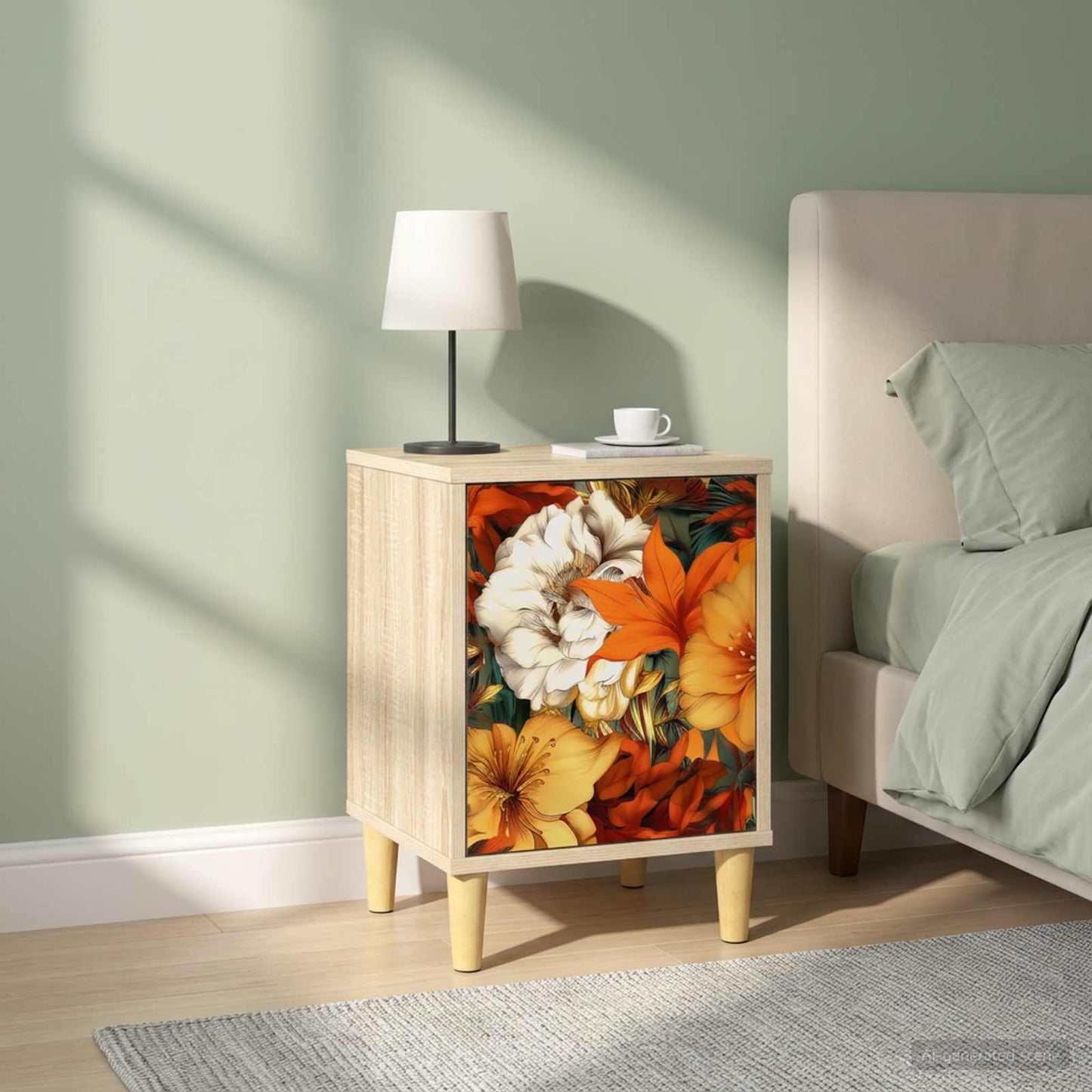 vidaXL Bedside Cabinet GENNEP 2 pcs Sonoma Oak 36 x 33 x 50 cm