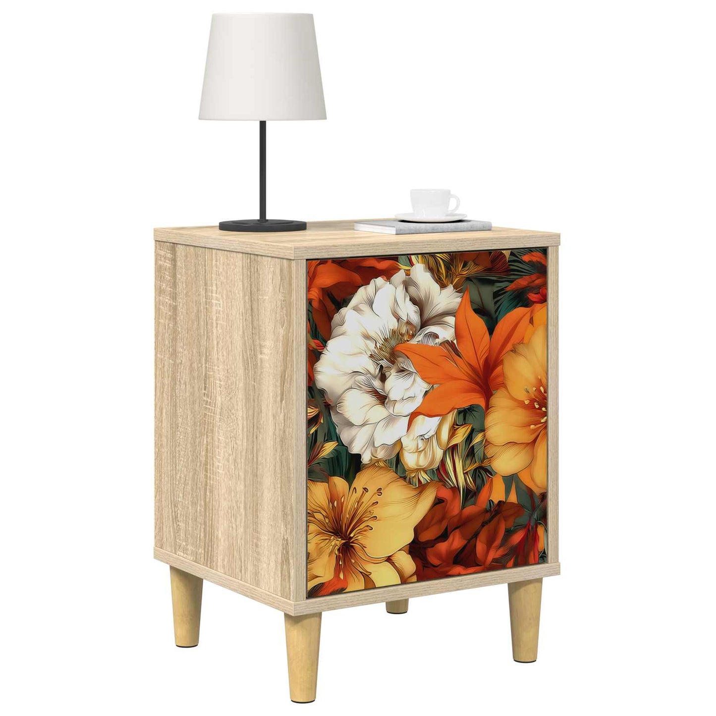vidaXL Bedside Cabinet GENNEP 2 pcs Sonoma Oak 36 x 33 x 50 cm