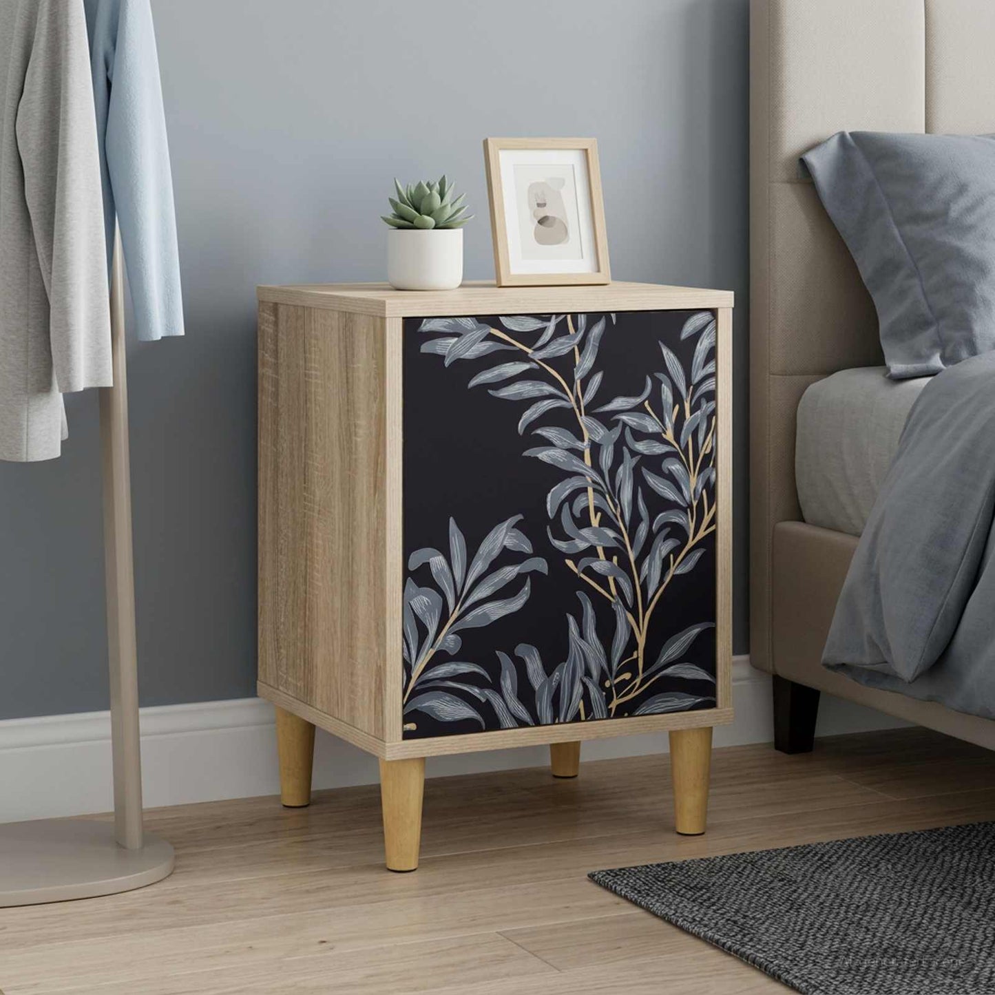 vidaXL Bedside Cabinet DOKKUM Sonoma Oak 36 x 33 x 50 cm