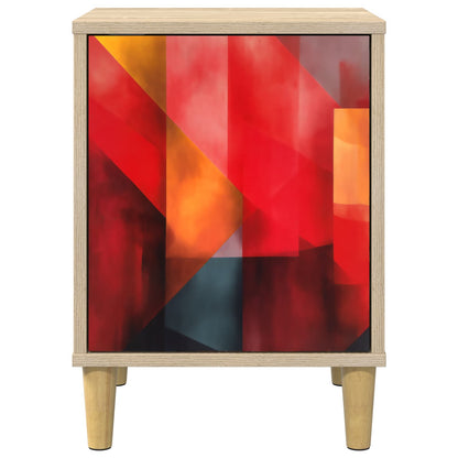 vidaXL Bedside Cabinet HEESCH 2 pcs Sonoma Oak 36 x 33 x 50 cm