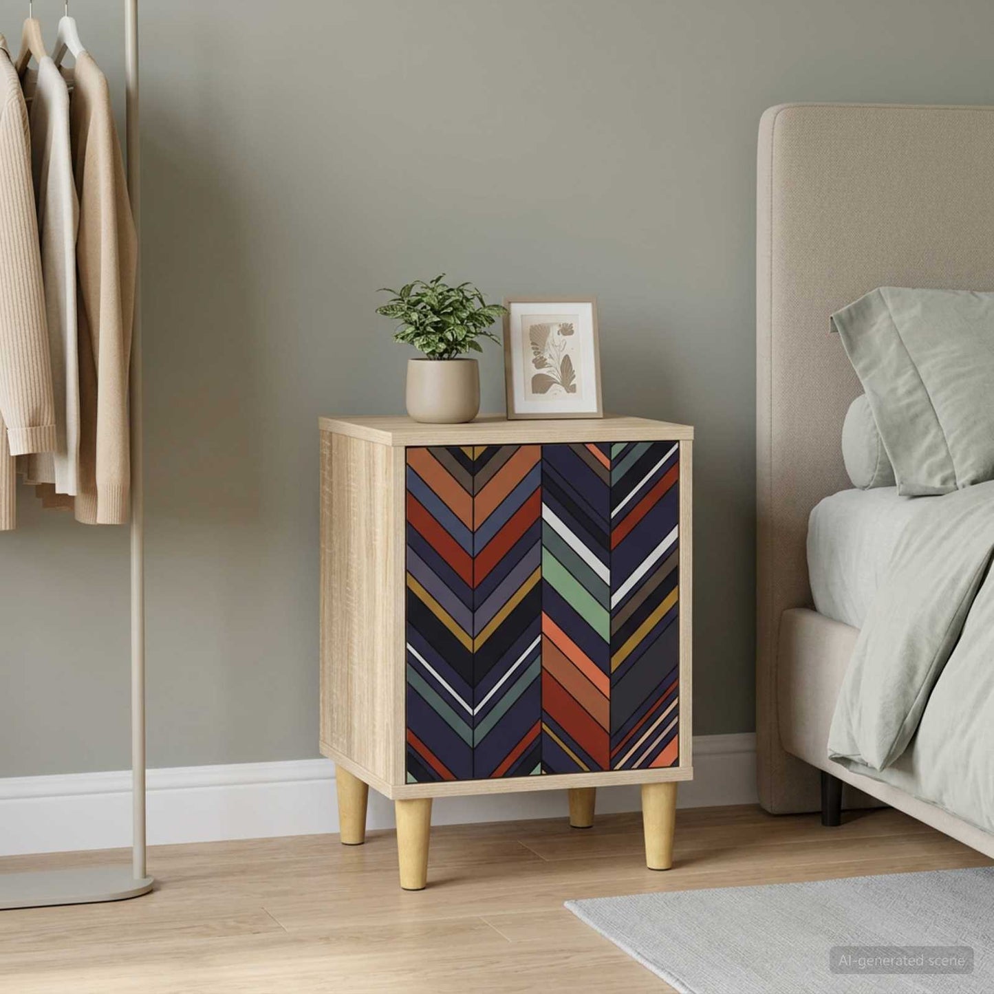 vidaXL Bedside Cabinet OMMEN Sonoma Oak 36 x 33 x 50 cm
