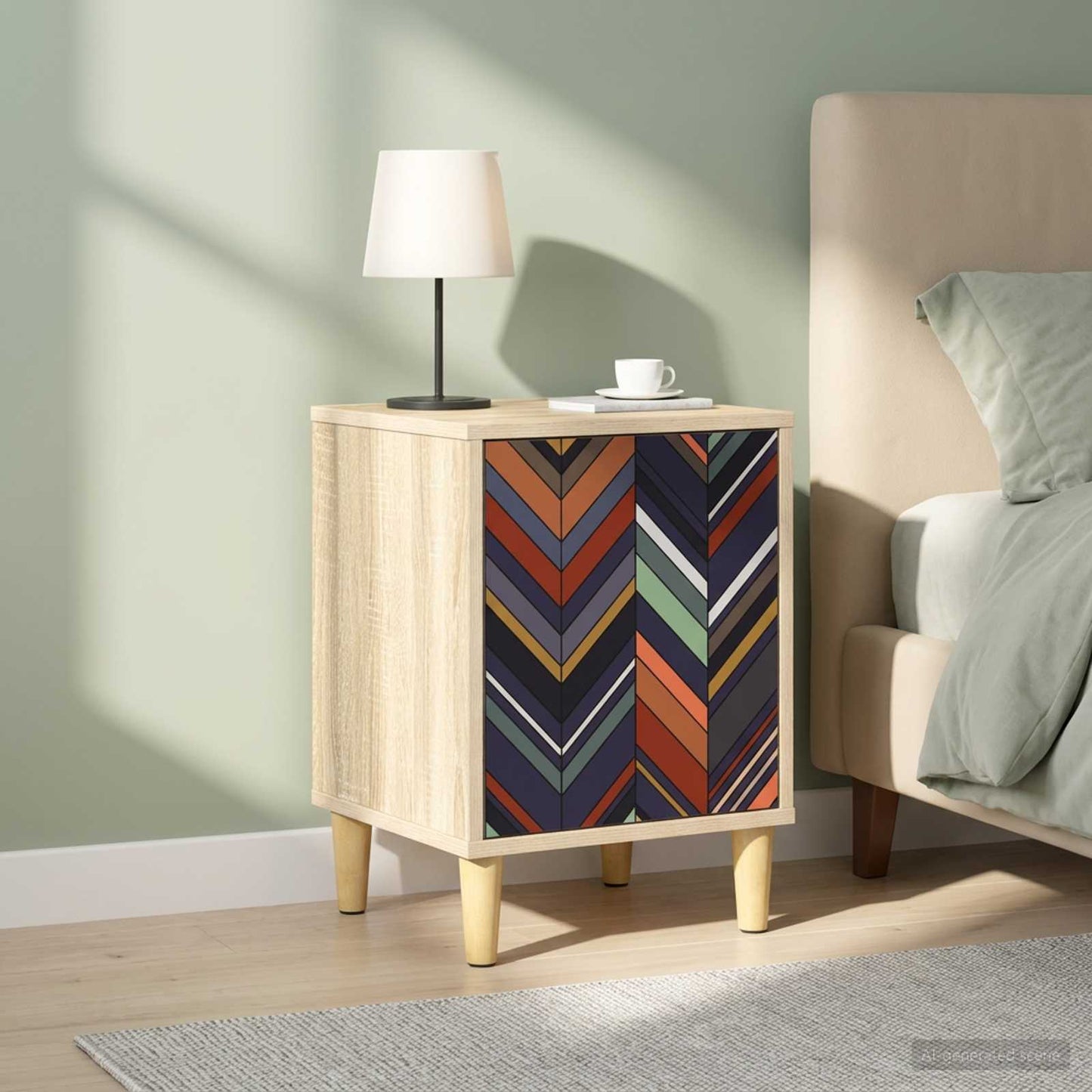 vidaXL Bedside Cabinet OMMEN 2 pcs Sonoma Oak 36 x 33 x 50 cm