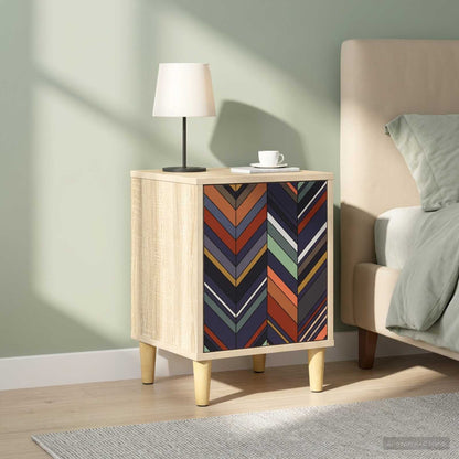 vidaXL Bedside Cabinet OMMEN 2 pcs Sonoma Oak 36 x 33 x 50 cm