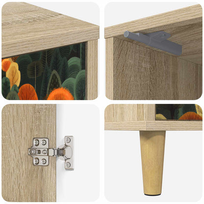 vidaXL Bedside Cabinet ZAANDAM Sonoma Oak 36 x 33 x 50 cm