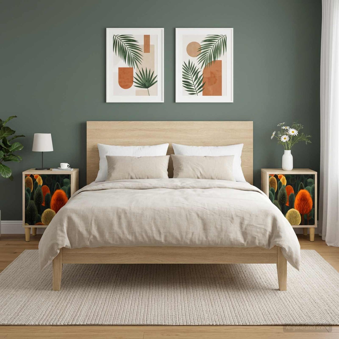 vidaXL Bedside Cabinet ZAANDAM 2 pcs Sonoma Oak 36 x 33 x 50 cm