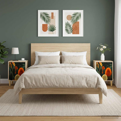 vidaXL Bedside Cabinet ZAANDAM 2 pcs Sonoma Oak 36 x 33 x 50 cm