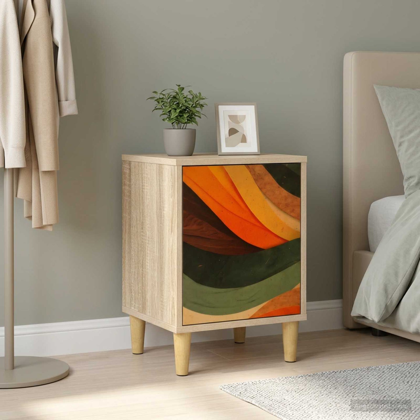 vidaXL Bedside Cabinet BONN Sonoma Oak 36 x 33 x 50 cm Engineered Wood