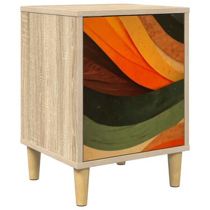 vidaXL Bedside Cabinet BONN Sonoma Oak 36 x 33 x 50 cm Engineered Wood