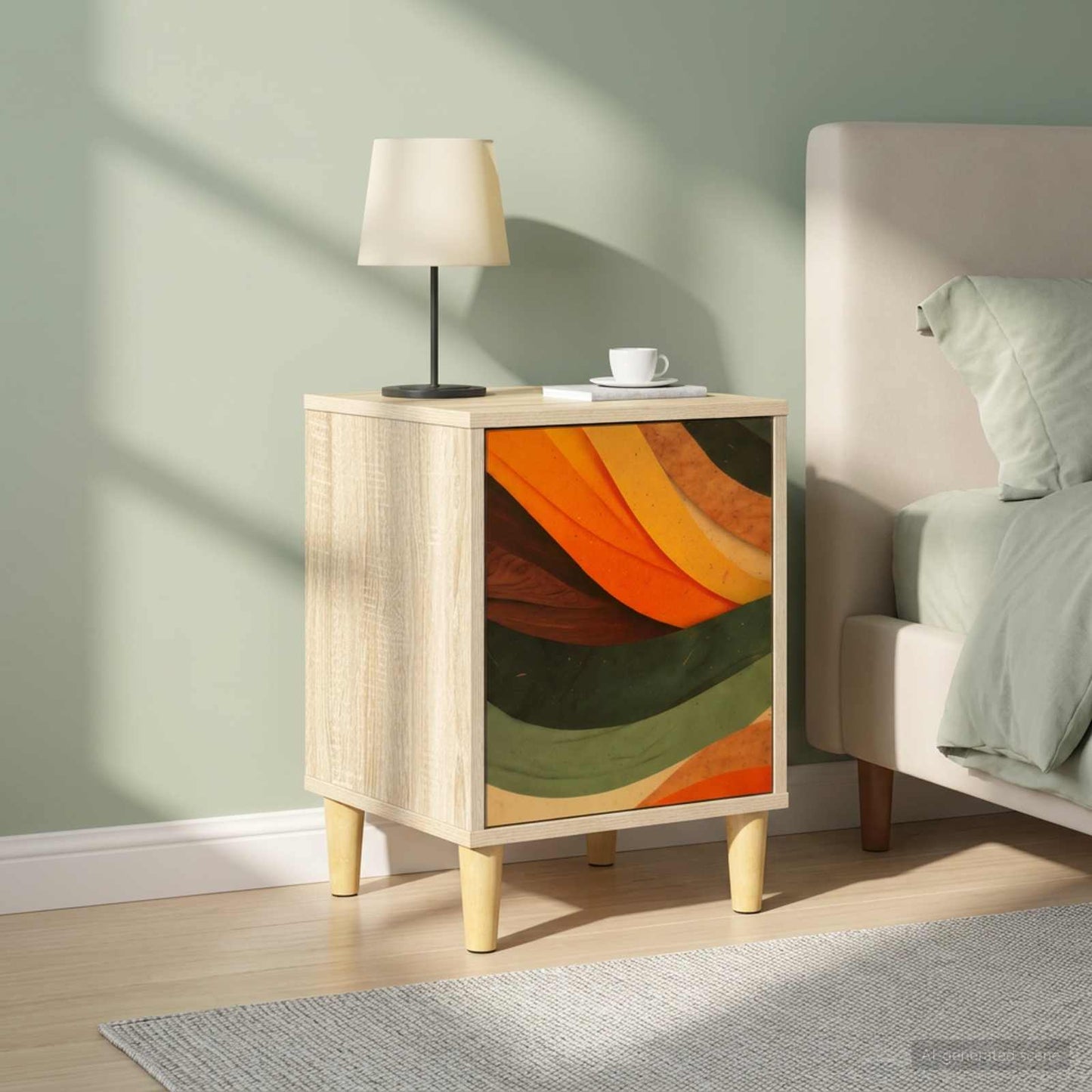 vidaXL Bedside Cabinet BONN 2 pcs Sonoma Oak 36 x 33 x 50 cm