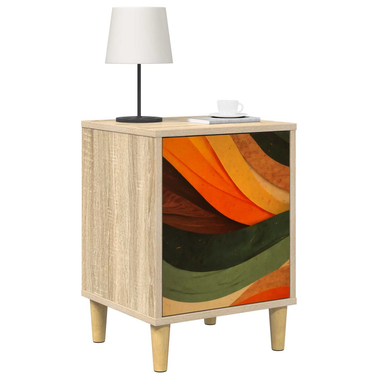 vidaXL Bedside Cabinet BONN 2 pcs Sonoma Oak 36 x 33 x 50 cm